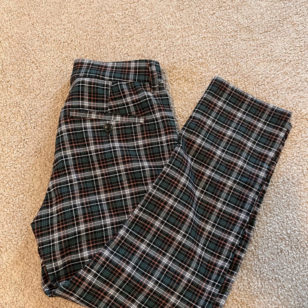 American Eagle Plaid Stretch Pants